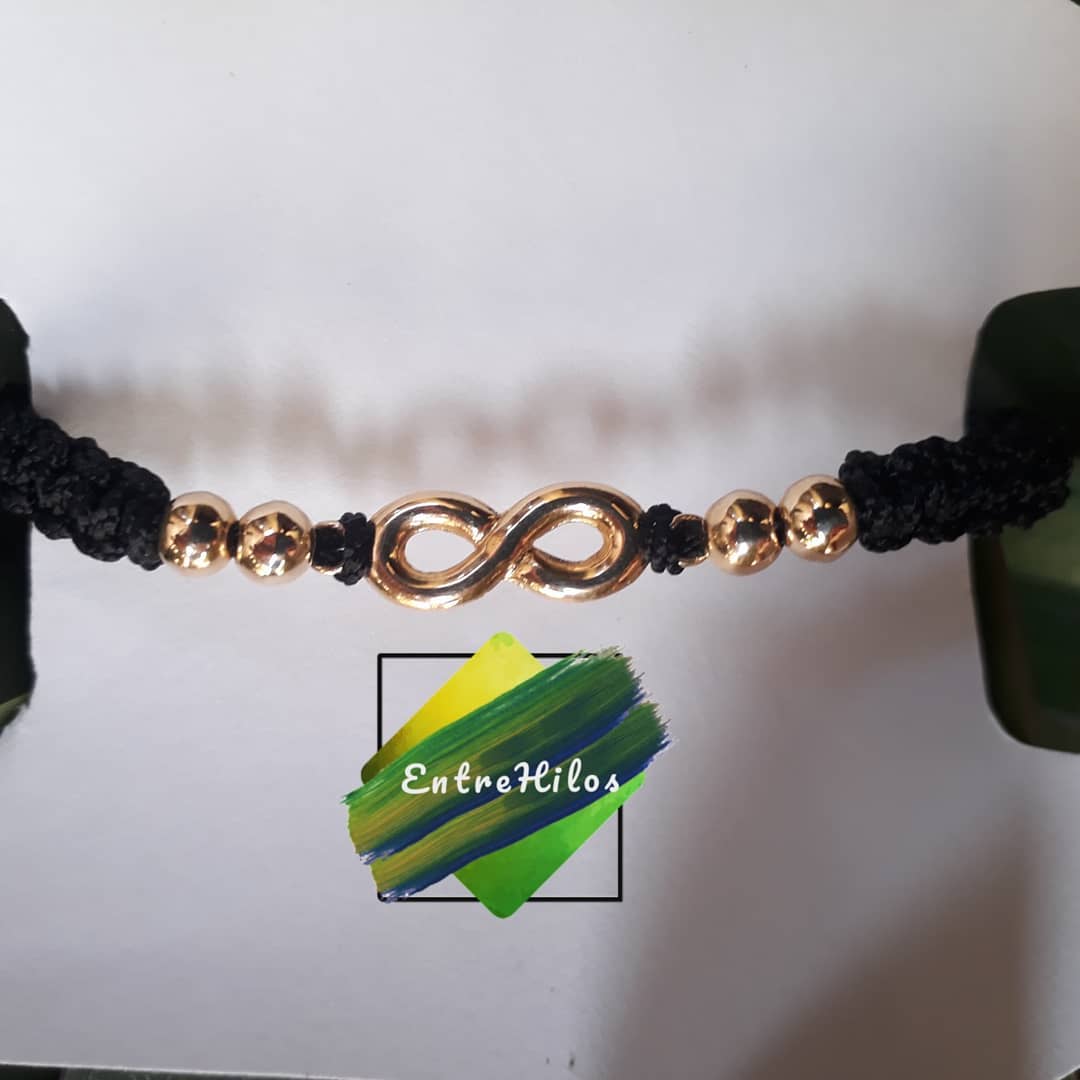 pulsera infinito oro