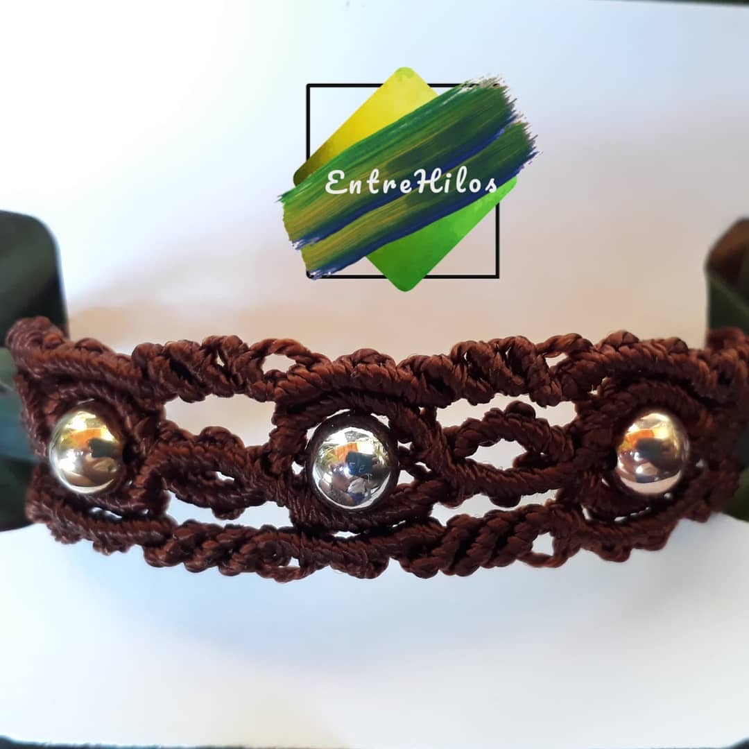 pulsera madera oro